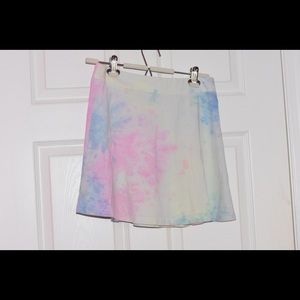 Tobi Tie-Dye Skater Skirt with side zipper